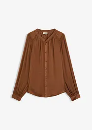 Blouse en satin avec galons en dentelle, bonprix
