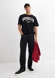 Pantalon taille extensible fuselé en twill 100% coton, bonprix