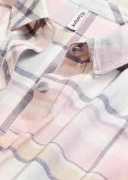 Chemise de nuit tissée en flanelle, entièrement boutonnée, bonprix