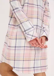 Chemise de nuit tissée en flanelle, entièrement boutonnée, bonprix