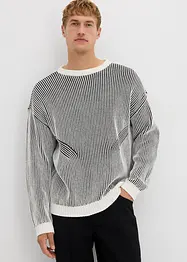 Pull côtelé ample en coton mélangé, bonprix