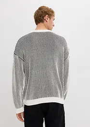 Pull côtelé ample en coton mélangé, bonprix