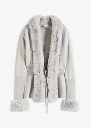 Gilet en maille à bordure amovible, bonprix