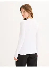 T-shirt côtelé en viscose majoritaire, bonprix