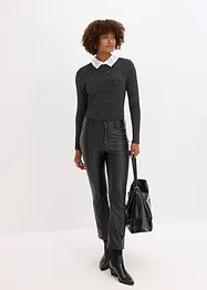 T-shirt manches longues en coton mélangé, bonprix