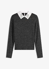 T-shirt manches longues en coton mélangé, bonprix