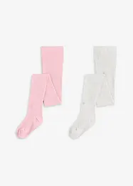 Lot de 2 collants pour enfant à pois brillants, bonprix