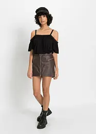 T-shirt à épaules dénudées en viscose douce, bonprix