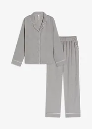 Pyjama tissé en flanelle avec motif chevrons, bonprix