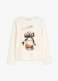 T-shirt manches longues en coton extensible, bonprix