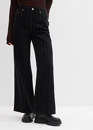 Jean large taille haute, effets destroy, bonprix