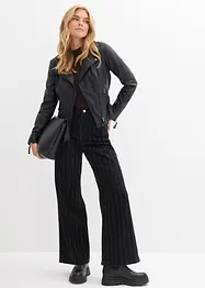 Jean large taille haute, effets destroy, bonprix