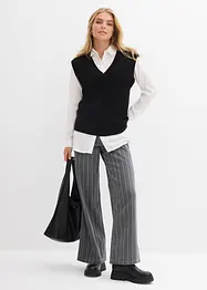 Jean large taille haute, effets destroy, bonprix