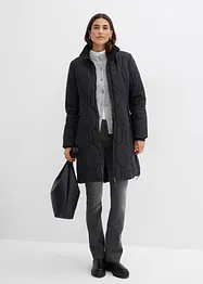 Manteau court avec surpiqûres diamant et fermetures zippées sur les côtés, bonprix