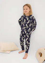 Lot de 2 pyjamas en coton doux, bonprix