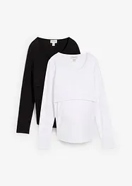 Lot de 2 T-shirts de grossesse et d’allaitement, bonprix