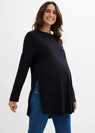 T-shirt de grossesse long 100% coton avec fentes pour l’allaitement, bonprix