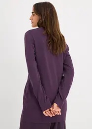 Pull long basique à col V, bonprix