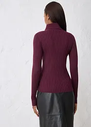 Pull côtelé en laine mérinos, bonprix