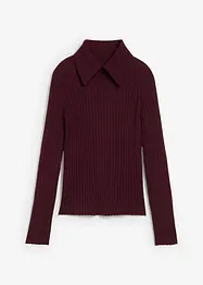 Pull côtelé en laine mérinos, bonprix