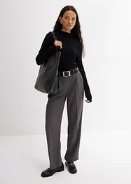 T-shirt côtelé en viscose mélangée, bonprix