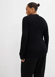 T-shirt côtelé en viscose mélangée, bonprix