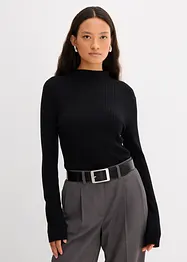 T-shirt côtelé en viscose mélangée, bonprix