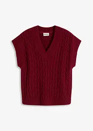 Pull sans manches à motif torsadé, bonprix