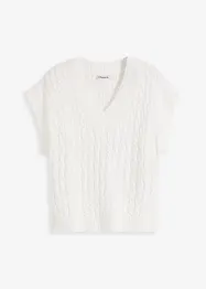 Pull sans manches à motif torsadé, bonprix