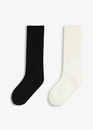Lot de 2 paires de chaussettes douillettes à large revers, bonprix
