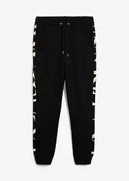 Pantalon de jogging avec empiècement, 100% coton, bonprix
