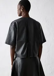 Tunique en cuir d’agneau nappa, bonprix