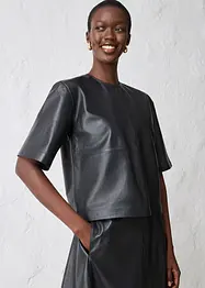 Tunique en cuir d’agneau nappa, bonprix