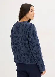 Pull oversize en jacquard à sequins, bonprix