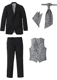 Costume 5 pièces avec gilet et cravate, Regular, bonprix