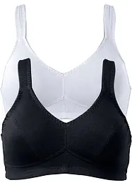 Lot de 2 soutiens-gorge coton sans armatures, bonprix