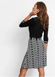 Robe évasée en maille à motif jacquard, bonprix