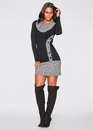 Robe en maille avec col châle, bonprix