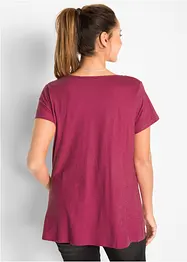 T-shirt fil flammé manches courtes, bonprix