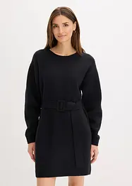 Robe courte en maille avec laine et ceinture, bonprix