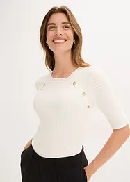 Pull doux en fine maille, viscose majoritaire, bonprix