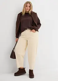 Pantalon barrel en velours côtelé, bonprix