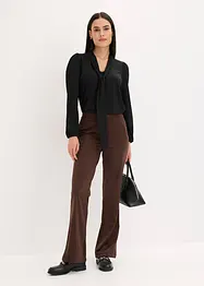 Pantalon flare en suédine, bonprix