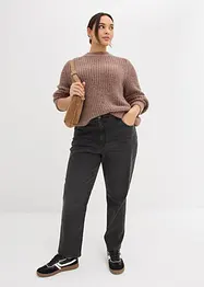 Jean droit taille haute, raccourci, bonprix