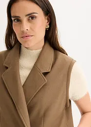 Manteau duveteux à manches amovibles, bonprix
