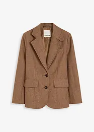 Blazer motif chevrons en laine mélangée, bonprix