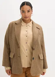 Blazer motif chevrons en laine mélangée, bonprix