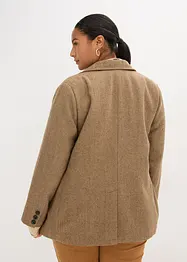 Blazer motif chevrons en laine mélangée, bonprix