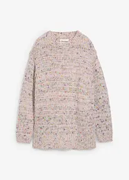 Pull oversize en maille chinée et texturée, bonprix