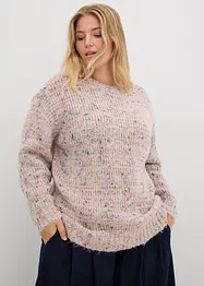 Pull oversize en maille chinée et texturée, bonprix